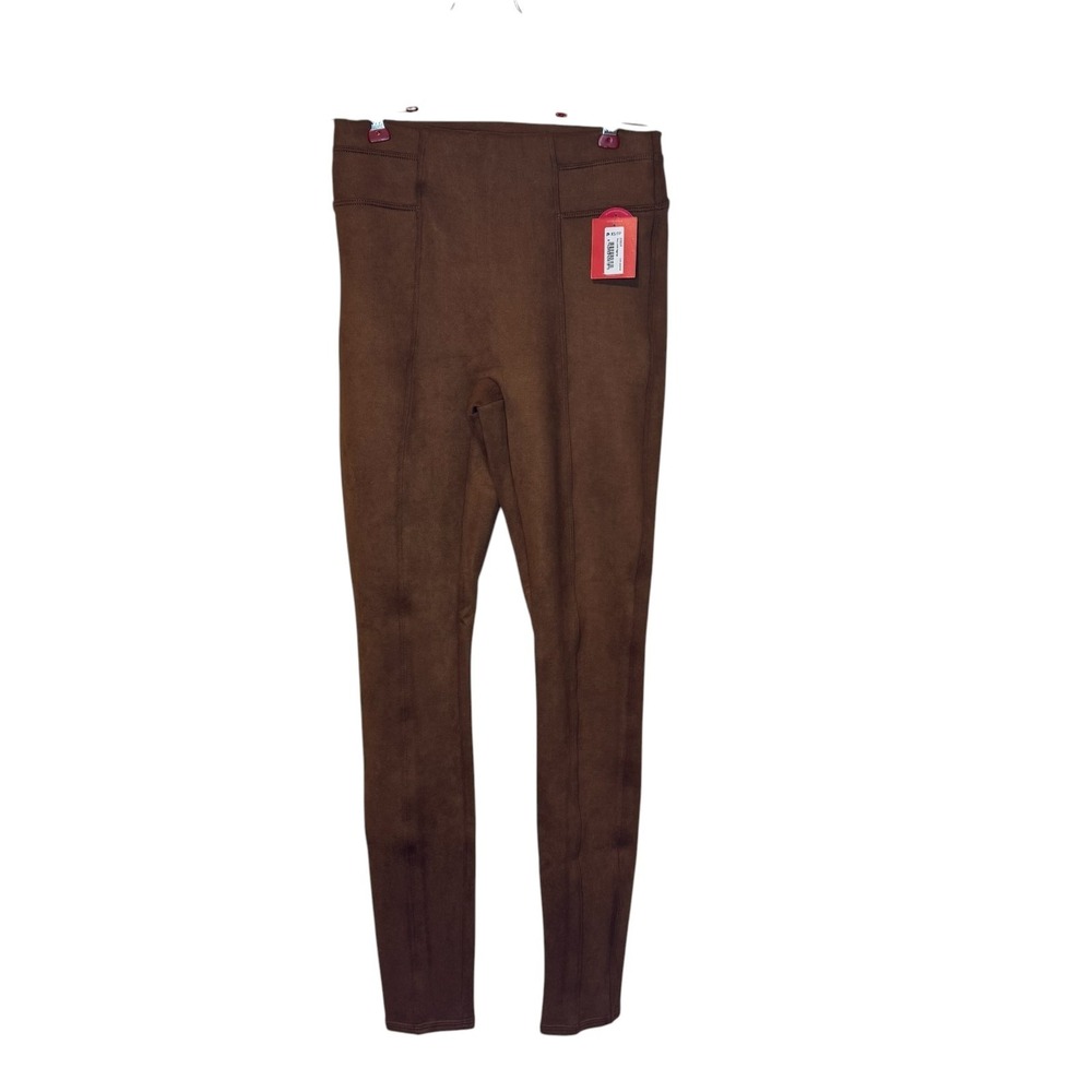 Spanx Women's Leggings Faux Suede 20322R Pull On Stretch Rich Caramel XS NWT